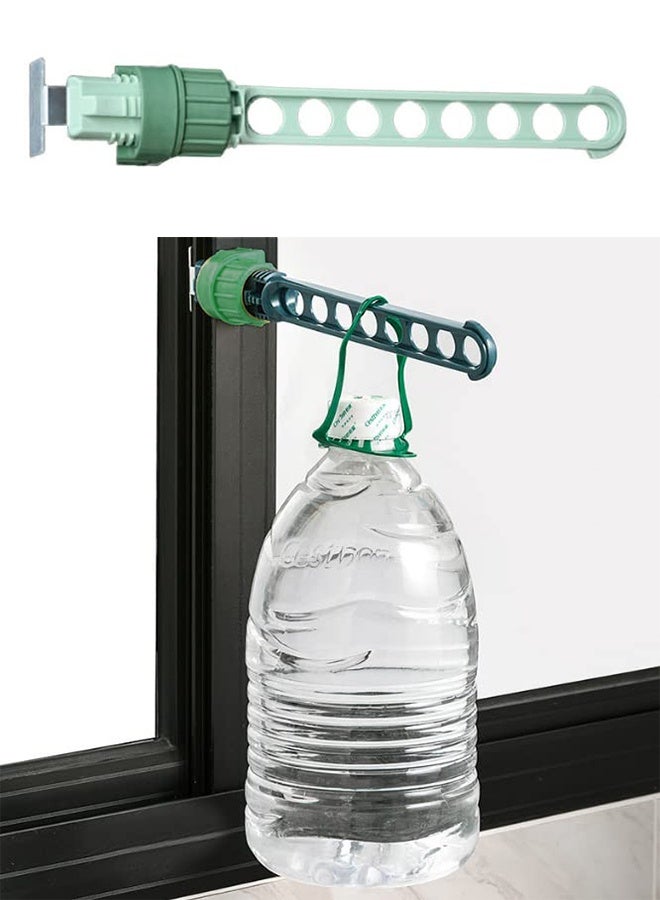 Over Door Drying Rack - 12" Adjustable Window Hanging Clothes Rack for Dorm, RV, Apartment, (Green) - Image 1
