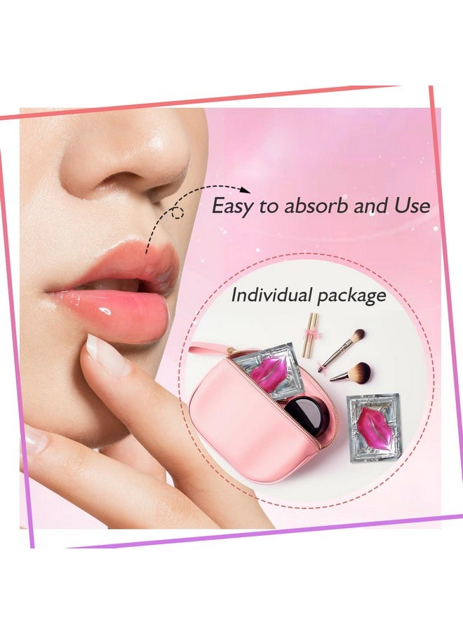 Adofect - 30 Pieces Collagen Crystal Lip Maskspink Lip Patches& Moisturizers Collagen Lip Pads Great For Hydrating Skin Anti Chapped & Antiaging And Plump Your Lipspink - Image 1