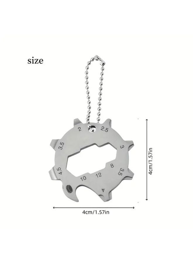 11 In 1 Multi Tool With Keychain Clip 1.57 Inch Pocket Size Bottle Opener - Image 4