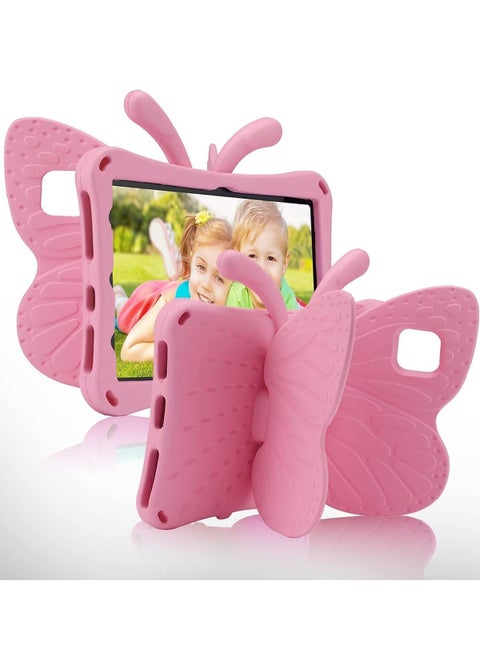 ELTRAZONE iPad 10 (10th Generation) Kids Case, iPad 10.9 (2022) Butterfly Case with Kickstand – Full-Body Drop Protective, Shockproof, Kid-Proof iPad Case (Pink)