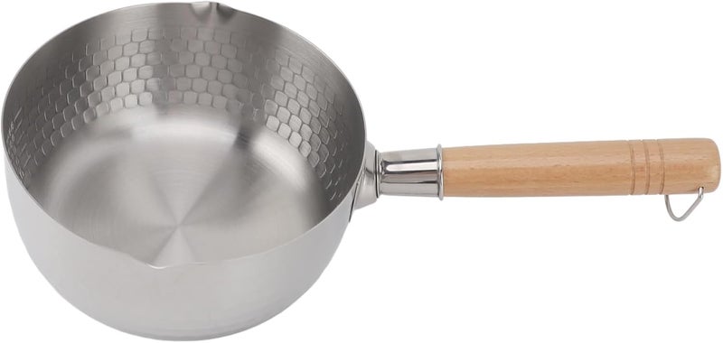 Saucepan, Stainless Steel Butter Warmer Milk Pot with Dual Pour Spouts for Stove Top Induction Cooking (20cm) - Image 2