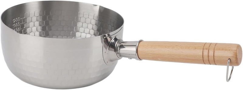 Saucepan, Stainless Steel Butter Warmer Milk Pot with Dual Pour Spouts for Stove Top Induction Cooking (20cm) - Image 1