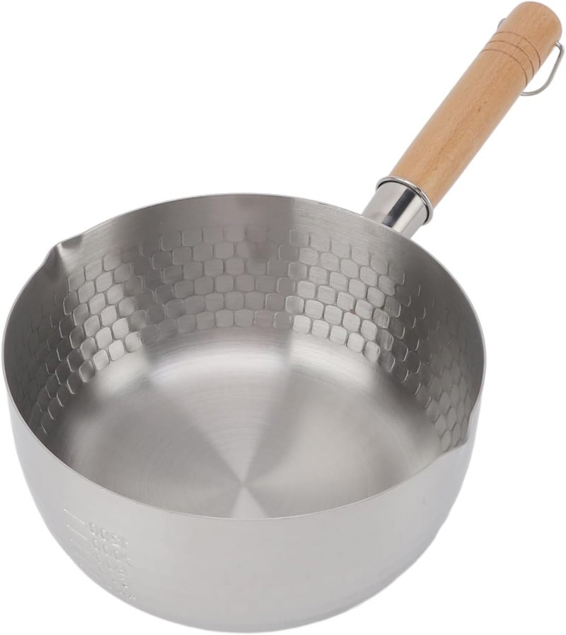 Saucepan, Stainless Steel Butter Warmer Milk Pot with Dual Pour Spouts for Stove Top Induction Cooking (20cm) - Image 4