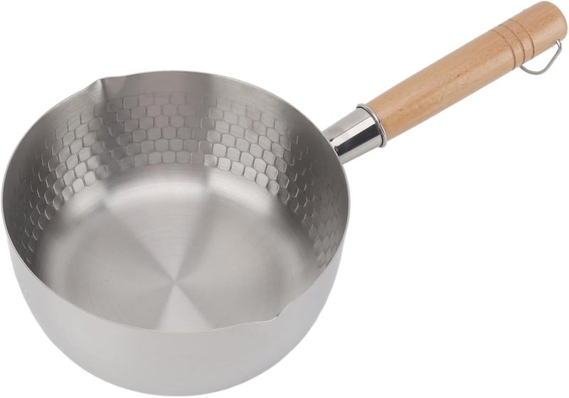 Saucepan, Stainless Steel Butter Warmer Milk Pot with Dual Pour Spouts for Stove Top Induction Cooking (20cm) - Image 5