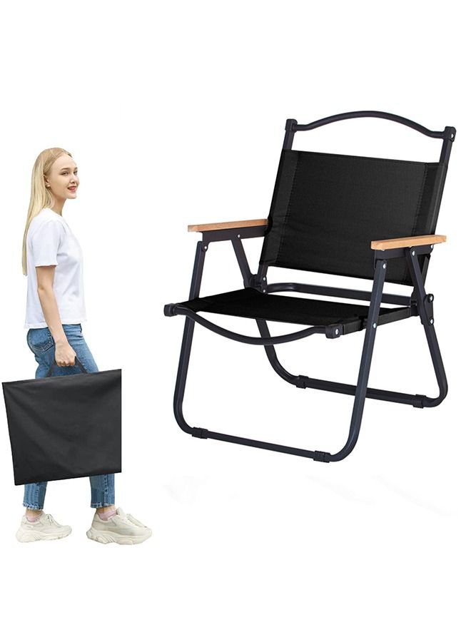 Camping Chair Outdoor Folding Chair Lightweight Portable Beach Chair for Camp Travel Picnic Hiking Backpacking Supports 420Lbs with Carry Bag