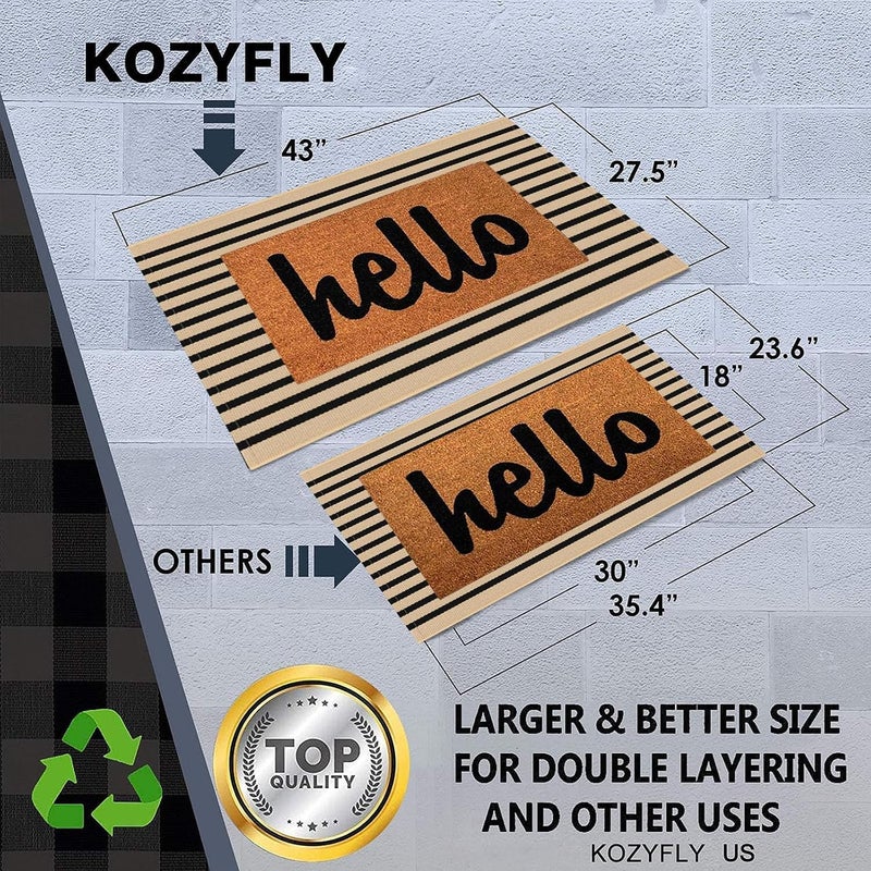 KOZYFLY كوزيفلاي سجادات حديثة ذات تصميم مجرد، مقاس 2x3 قدم، قابلة للغسيل، باللون الرمادي/الأسود، مناسبة للممرات، المطبخ، وغرفة النوم. - Image 2