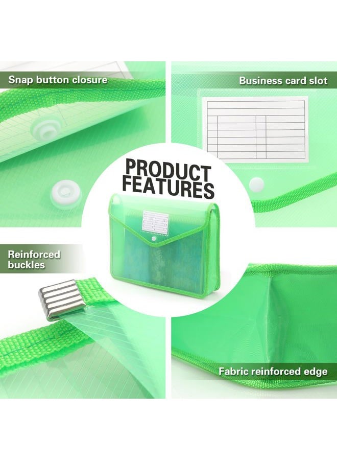 Tamaki Plastic Expanding File Folder, Transparent envelopes with Snap Closure, No Dividers, Large Capacity, Fit Letter/A4 Size (Green) - Image 4