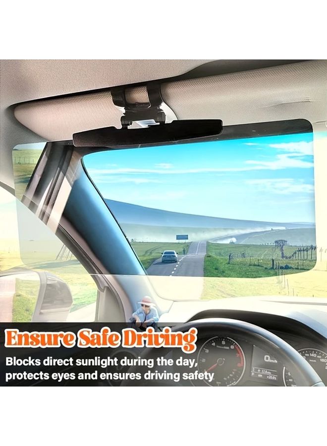 1 Set Car Sun Visor Extenders Anti Glare Polarized Acrylic Blocks UV Rays - Image 1