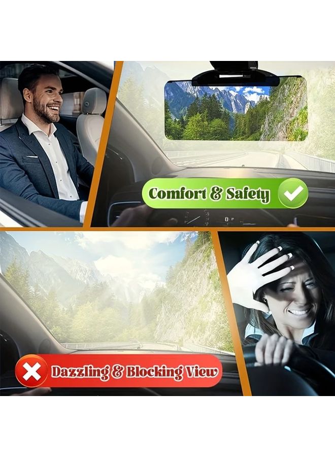 1 Set Car Sun Visor Extenders Anti Glare Polarized Acrylic Blocks UV Rays - Image 5