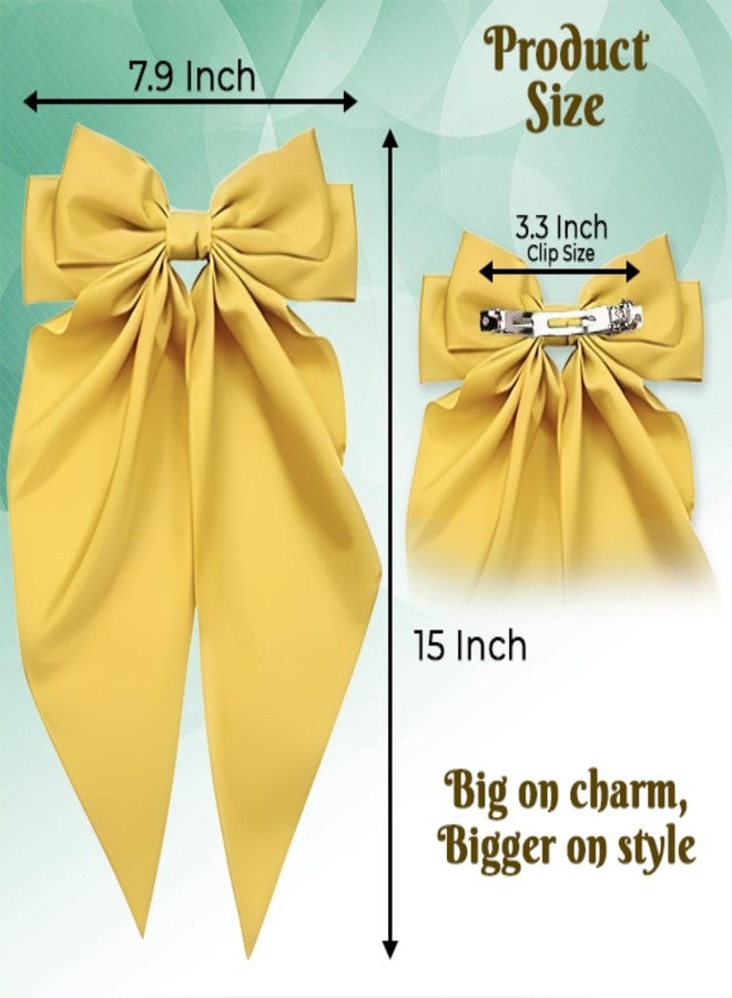 ANNACREATIONS ANNA CREATIONS 17 Pcs Hair Accessories Set - Butterfly and Flower Hair Claw Clips, Large Satin Bow Hair Clips, Scrunchie, Crystal Barrette Clip & Hair Comb & Korean Clip Perfect Combo for Women & Girls - Image 3