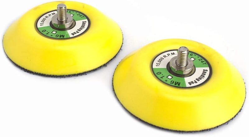 SI FANG 2Pcs 3" Hook and Loop Backing Pads for Orbital Sander M6 Threads Polishing Buffing Plate for Dual Action Car Polisher Multiple design variants - Image 5