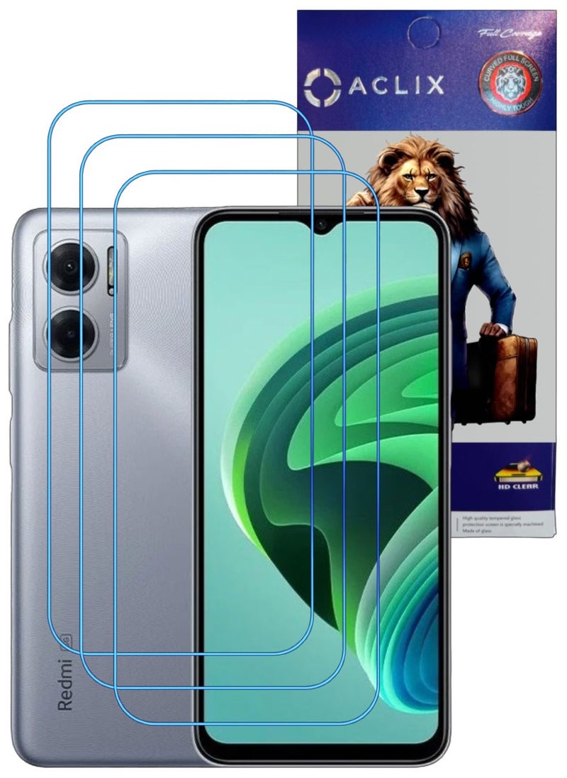 ACLIX 3 Pieces Antistatic ESD Dustproof Premium Quality High Definition Clear Tempered Glass Screen Protector Designed For Xiaomi Redmi Note 11E - Image 1