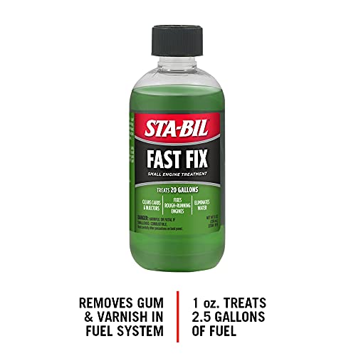 STA-BIL Fast Fix - Small Engine Treatment, Cleans Carburetors and Injectors, Fixes Rough Running Engines, Eliminates Water, Treats Up to 20 Gallons, 8oz (22304) , Green - Image 2