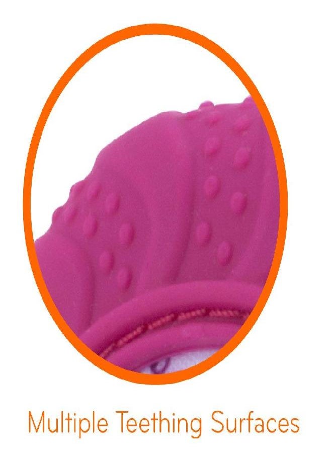 Nuby Nuby Soothing Teething Mitten with Hygienic Travel Bag, Pink.  - Image 4