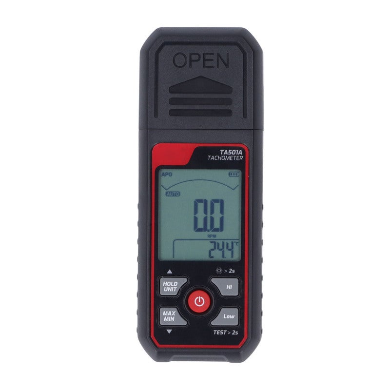 TASI Non-Contact Digital Tachometer Laser 2.5-999999 RPM with Data Lock - Threshold Alarm ABS Impact Resistant Meter for Industrial Measurement - Image 2