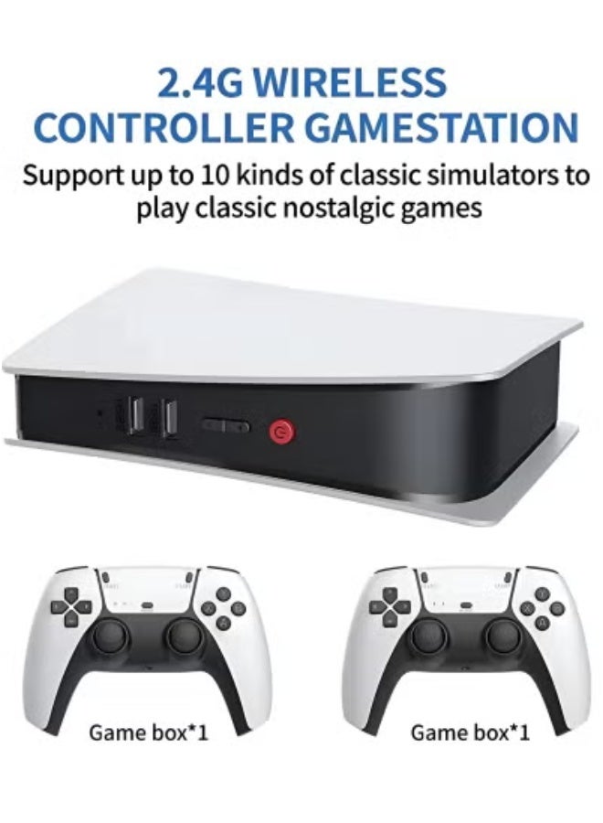 Retro Video Game Console with 2.4G Wireless Controllers – Over 15,000 Built-In Classic Games | 4K HD HDMI Output Game Stick for Smart TV & Monitor | Plug & Play Arcade Game Station | Dual Player Setup for Kids, Adults & Family Fun | Compact & Portable Design  - Image 2