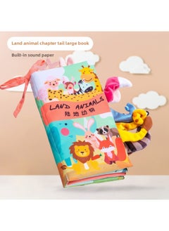 Generic Direct Selling Baby Cloth Book Baby Early Education Can Not Be Torn Bite Toy Three-dimensional Early Teaching Month Baby Book Postage-Colour:Land Tail (1 Story Book Included)  - Image 1