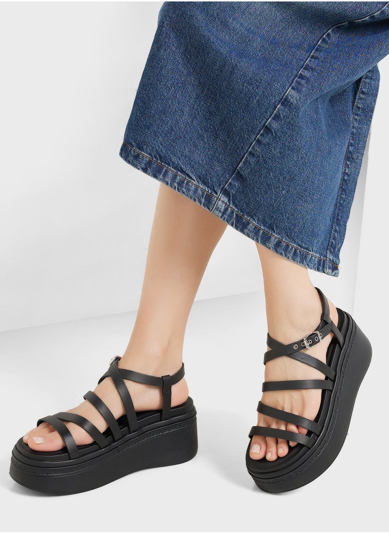 TOMMY JEANS Multi Straps Mid Heel Wedge Sandals  - Image 5