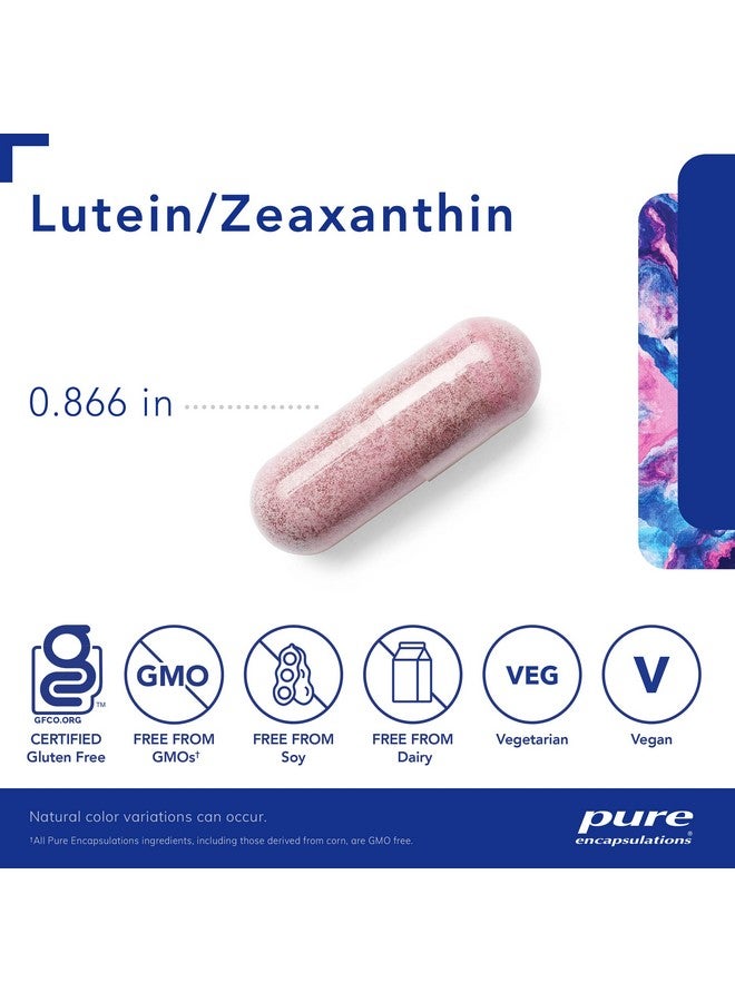Pure Encapsulations Lutein & Zeaxanthin - يدعم الرؤية الشاملة* - يحافظ على الصبغة البقعية وصحة العين* - دعم مضاد للأكسدة* - نباتي وغير معدّل وراثيًا - 120 كبسولة - Image 3