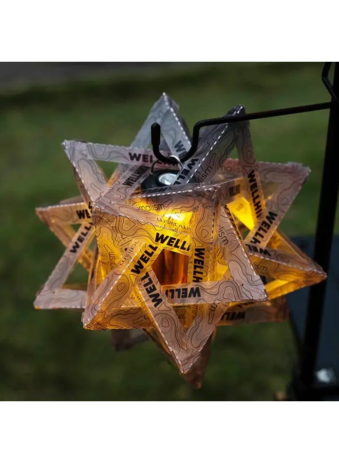 Red Waterproof Starry Sky Lampshade for Outdoor Camping Durable Decorative Lighting - Image 2