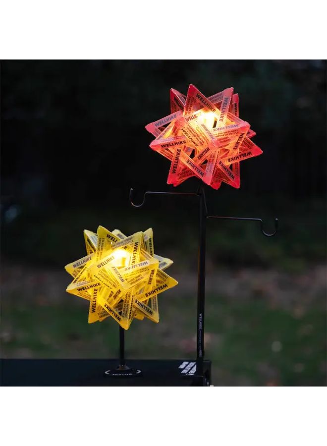 Red Waterproof Starry Sky Lampshade for Outdoor Camping Durable Decorative Lighting - Image 1