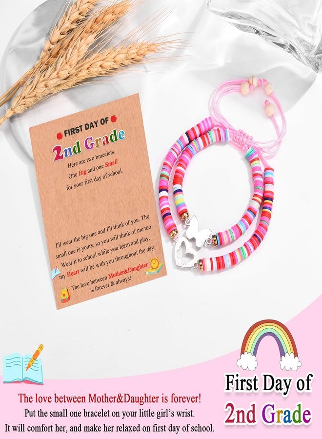 FIEEFX First Day of Second Grade 2nd Grade First Day of School Mommy and Me Mom and Daughter Bracelets Set for 2 Back to School Gifts Bracelet for Daughter Girls - Image 3