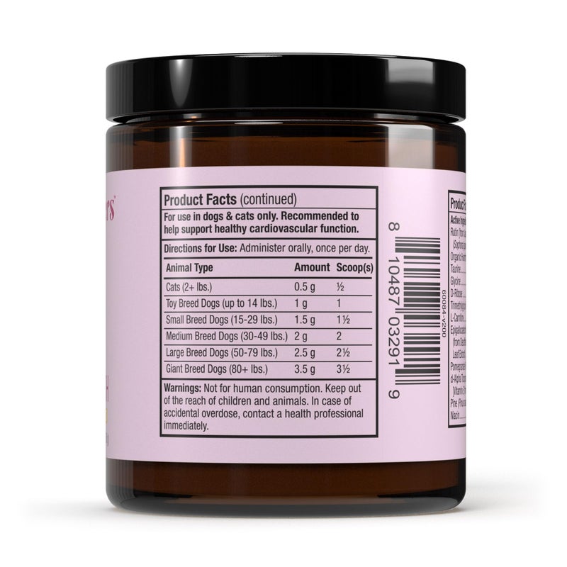 Dr. Mercola Bark & Whiskers Heart Health for Dogs & Cats, 3.17 oz. (90g), 90 Scoops, Cheddar Cheese Flavor, Supports Cardiovascular Health and Function, Veterinarian Formulated, Non-GMO, Dr. Mercola - Image 3