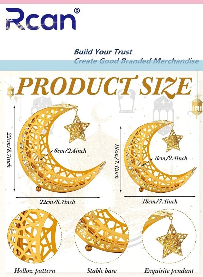 Rcan Ramadan Star Shaped Tray Eid Dessert Tray Islamic Theme Home Decor Sturdy and Durable Perfect for Special Occasions 16x6x18cm - Image 4