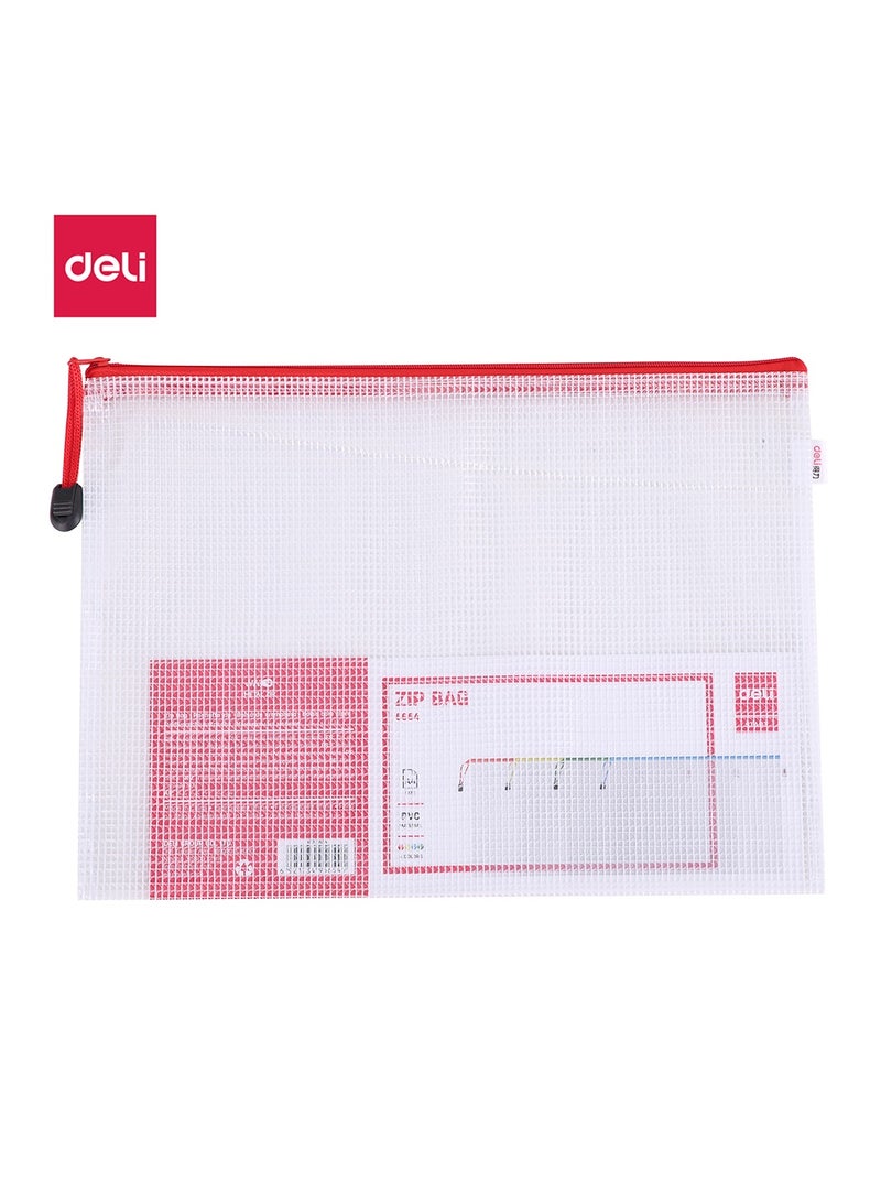 Deli E5654 Zip Bag - A4, Assorted Colors - Image 1