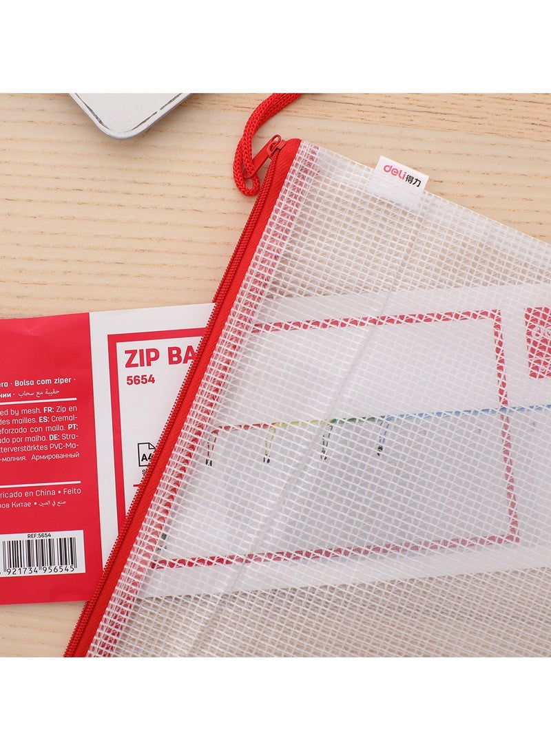 Deli E5654 Zip Bag - A4, Assorted Colors - Image 3