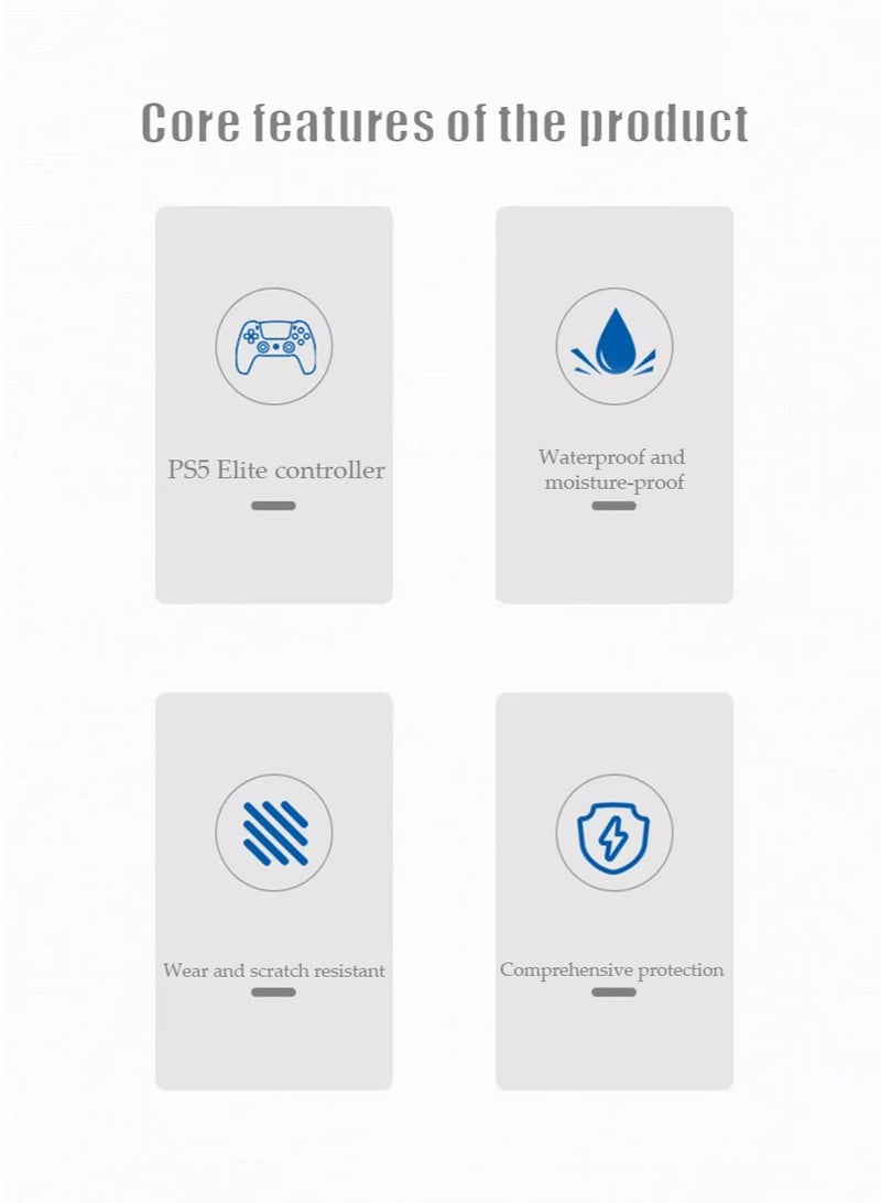 Transparent Crystal Protective Case Cover for PS5/PS5 Slim Controller,PC Hard Non-Slip No Interference Skin Protector Case Full Protection Cover for PS5/PS5 Slim DualSense Wireless Controller(Clear) - Image 2