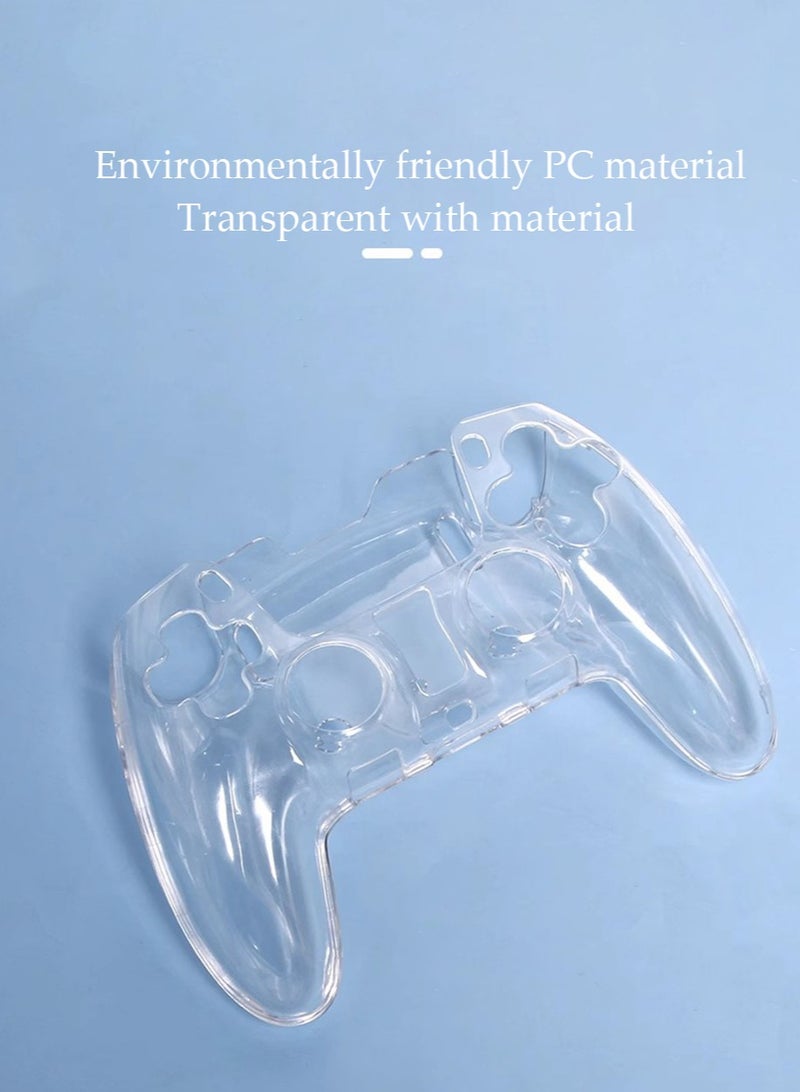 Transparent Crystal Protective Case Cover for PS5/PS5 Slim Controller,PC Hard Non-Slip No Interference Skin Protector Case Full Protection Cover for PS5/PS5 Slim DualSense Wireless Controller(Clear) - Image 4