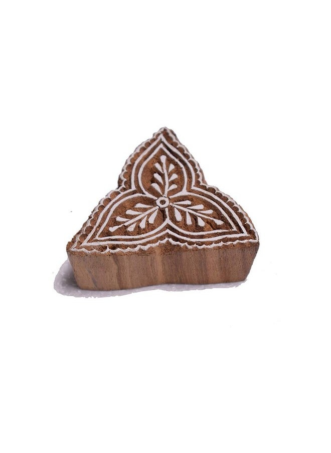 Hashcart Handmade Floral Design Wooden Motif Blocks/Stamps For Printing Artistic Designs  - Image 2