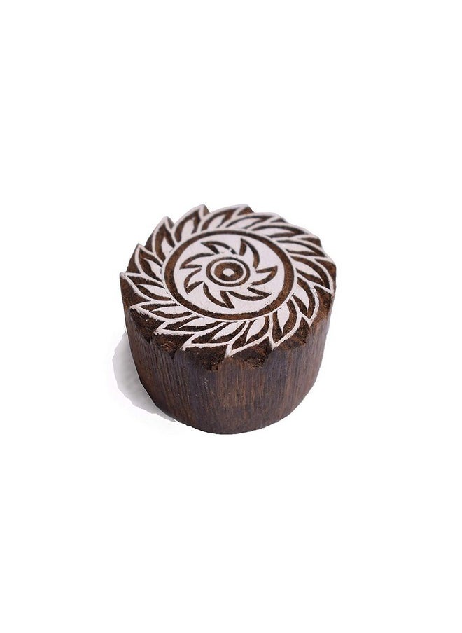 Hashcart Handmade Floral Design Wooden Motif Blocks/Stamps For Printing Artistic Designs  - Image 4