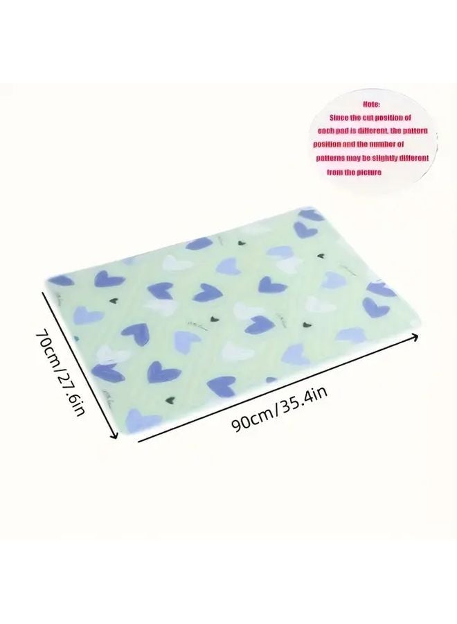 وسادة تدريب الحيوانات الأليفة القابلة للغسل Blue Heart مقاس 27.56 × 35.43 بوصة مصنوعة من البوليستر الناعم القابل للتنفس - Image 4