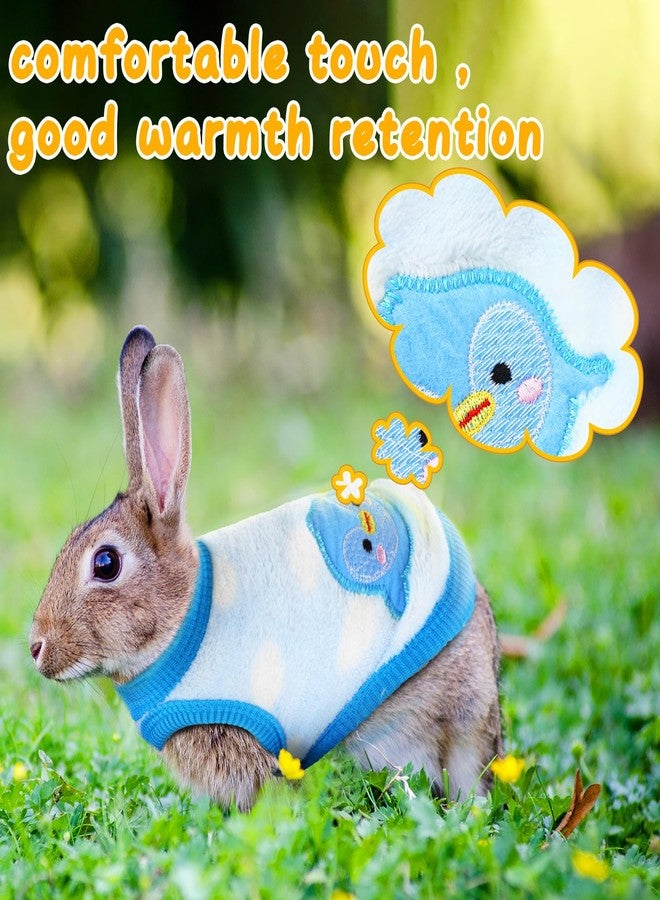 Geyoga 8 Pcs 2XS Winter Pet Clothes Sweater for Rabbit Bunny Puppy Guinea Pig Kitten Chihuahua Teacup Dog Flannel Small Animals Apparel Sweater Costume for Boy Girl(Bees Dogs Birds Love Pattern) - Image 4