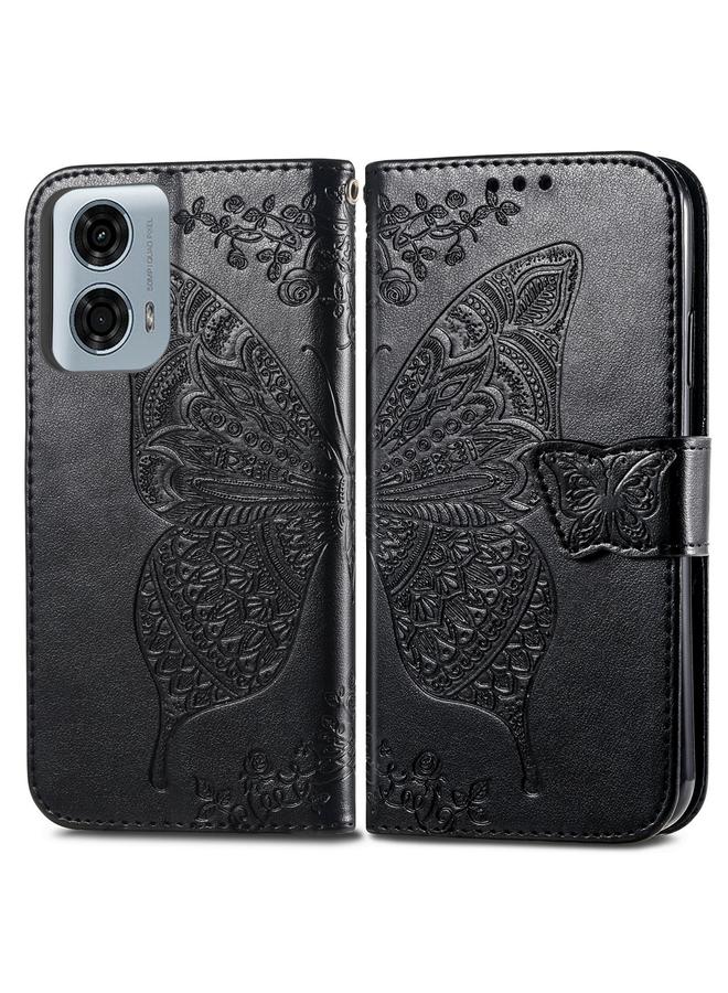 erorex Case For Motorola Moto G24 Power Butterfly Love Flower Embossed Leather Phone Case - Image 2