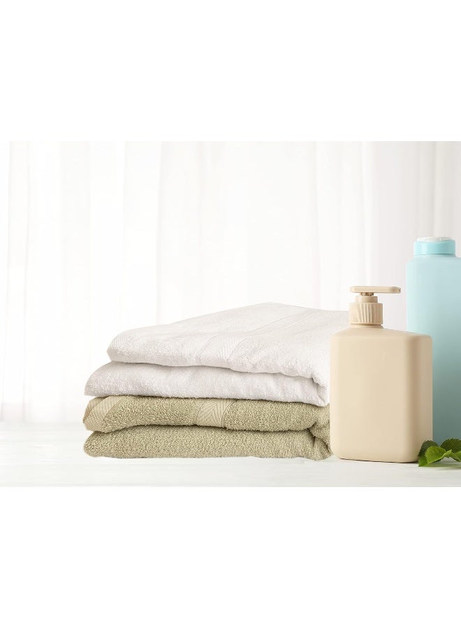 Hotel Linen Klub Cotton-Rich 500 GSM Terry Bath Towel Set - 2 Pieces, Size: 70 x 140 cm, Assorted Colors - Ultra-Soft and Absorbent for Luxurious Bathing Experience - Image 1