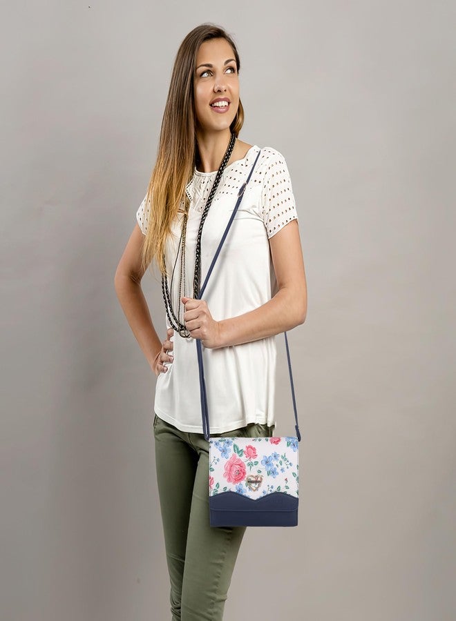 ALSU Women's Sling Bag Blue Trendy crossbody bag | ladies purse handbag | deattachable straps |card slots (gdu-29blu) (Blue) - Image 4