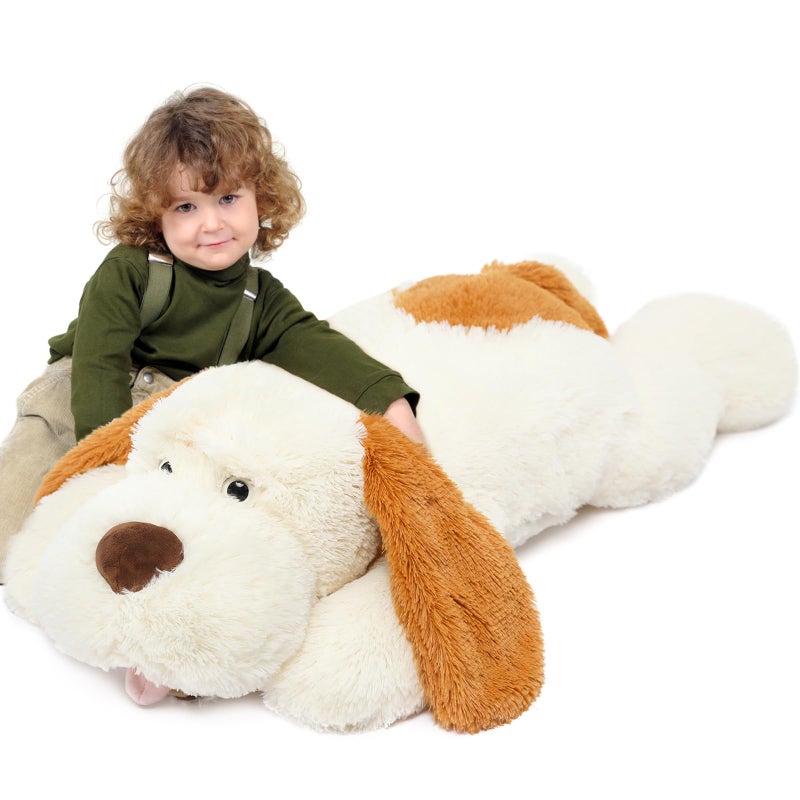 MorisMos Giant Dog Stuffed Animals 31inch Large Dog Plush Soft Big Puppy Pillow Toy Gifts for Kids Girls Boys White - Image 2