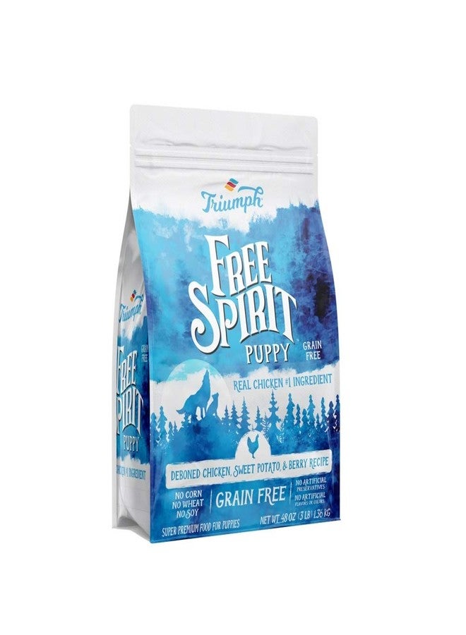 Triumph Free Spirit Grain-Free Puppy Food, 3 Pounds, Deboned Chicken, Sweet Potato, & Berry Recipe - Image 1