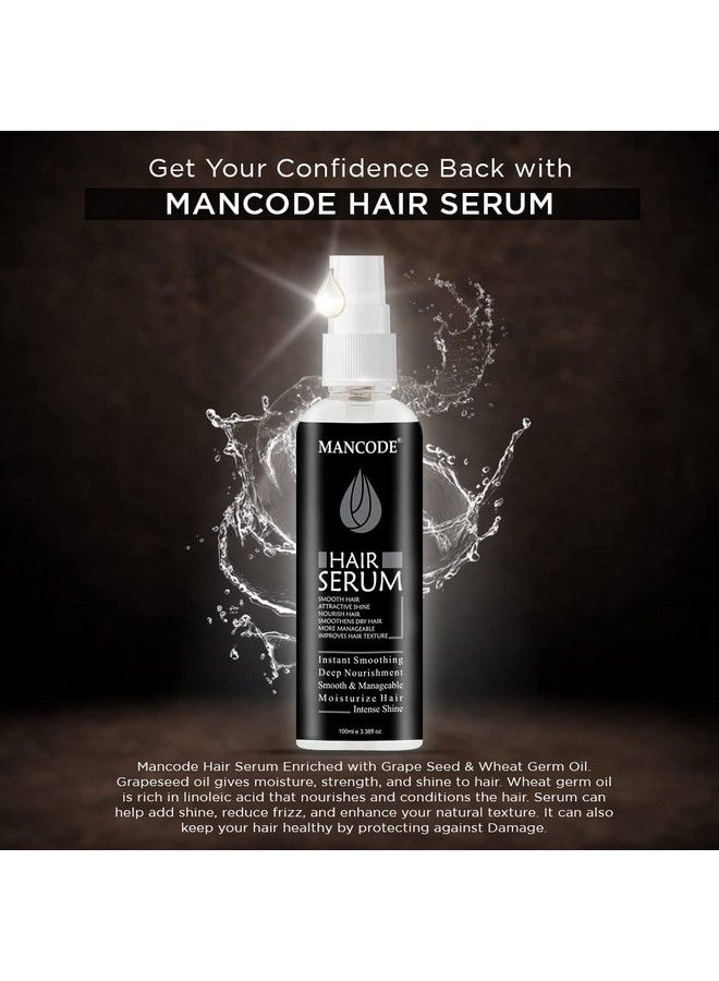 MAN CODE Mancode Hair Serum For Men Instant Shine & Smoothness Regular Use For Dry & Wet Hair Gives Frizz Free Soft & Silky Hair 100Ml (Men  - Image 3