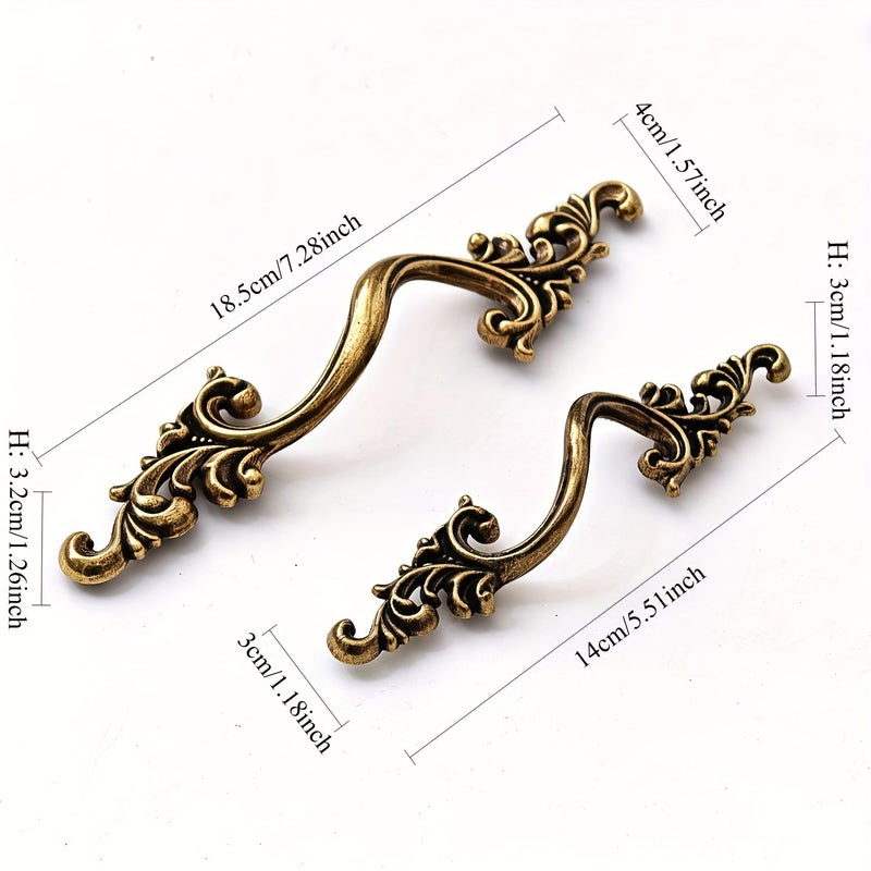 2Pcs Distressed Silvery Metal Drawer Handles With Spacing Of Holes 64mm Cabinet Knobs For Wardrobes Nightstands Dressers Storage Boxes Decorative Boxes Includes Screws For Easy Installation Sturdy And Durable - Image 4