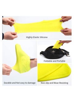 Y&D Waterproof Silicone Shoe Cover, Reusable Non Slip Rubber Rain Unisex Protectors Outdoor with Non-Slip Sole for Rainy, Snowy, Protection, 1 Pair, Yellow  - Image 3