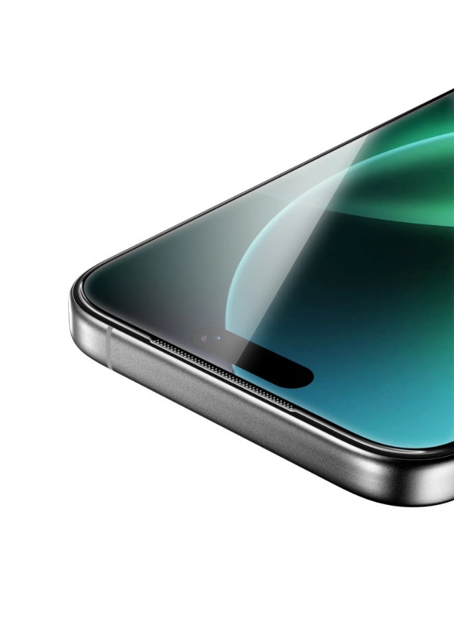 GREEN LION iPhone 17 Pro max Screen Protector Diego Pet HD/ Shockproof & Clear view/ 9H Tempered Glass/ Anti Fingerprints/ Easy installation frame - Clear - Image 2