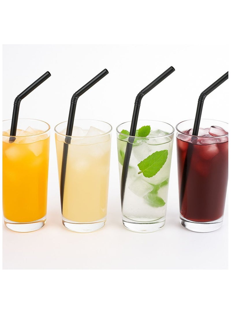 وين باك ماصات شرب مرنة سوداء - مغلفة بشكل فردي - 6 مم × 23 سم - 250 قطعة - Image 1