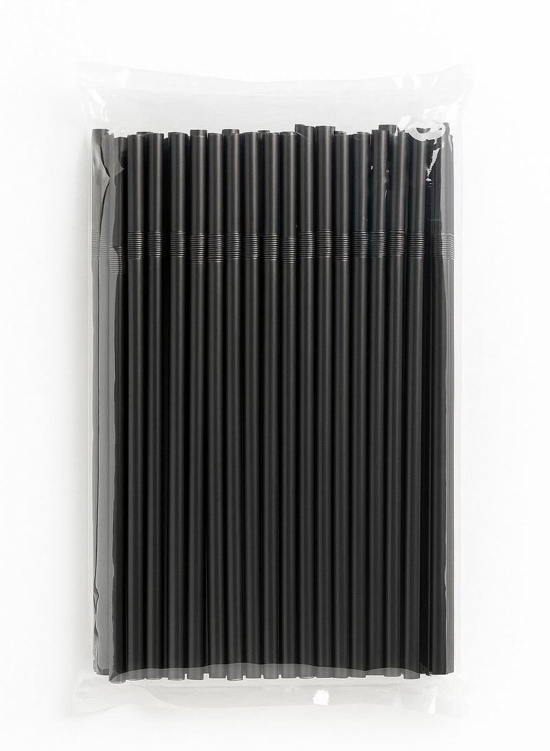 وين باك ماصات شرب مرنة سوداء - مغلفة بشكل فردي - 6 مم × 23 سم - 250 قطعة - Image 3