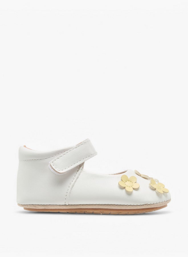 Barefeet Floral Accent Booties with Hook and Loop Closure - Image 3