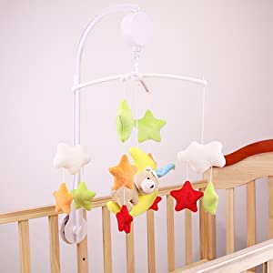Afunta 35 Inch Baby Mobile For Crib  Adjustable Screw Crib Mobile Arm With Music Box Holder  Crib Mobile For Baby Girl Nursery Decor - Image 3