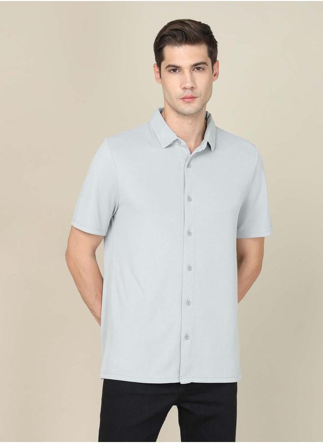 Solid Full Button Shirt with Short Sleeves - pzsku/Z3CA74931D70AB80AC23AZ/45/_/1729104082/c5267b7e-445f-45c0-b72a-a0318d0b5e9d